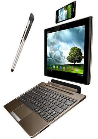 Asus Padfone, screen dock, keyboard dock and stylus pen